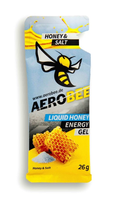 Żel energetyczny miodowy płynny z solą morską naturalny zdrowy AeroBee Liquid Honey Salt 26 g