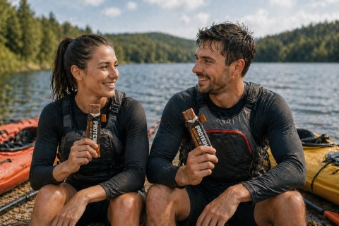 Baton białkowy czekoladowo pomarańczowy z nasionami chia Chia Charge Protein Crispy Bar Vegan Jaffa Cake 60g