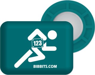 BibBits magnesy - biegacz petrol
