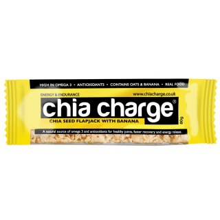 Baton energetyczny bananowy z nasionami chia zdrowy naturalny Chia Charge Banana Flapjack 80g