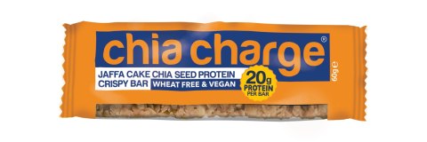 Baton białkowy czekoladowo pomarańczowy z nasionami chia Chia Charge Protein Crispy Bar Vegan Jaffa Cake 60g