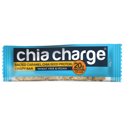 Baton białkowy słony karmel z nasionami chia Chia Charge Protein Crispy Bar Vegan Salted Caramel 60g