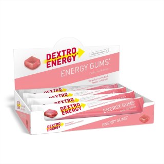 Dextro Energy Energy Gum Strawberry + Vitamin B gumy energetyczne o smaku truskawki z witaminą B 45g