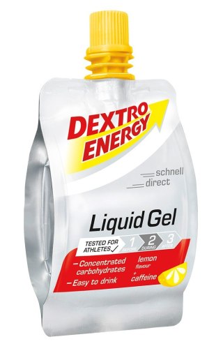 Żel energetyczny cytrynowy z kofeiną skuteczny Dextro Energy Liquid Gel Lemon 60ml