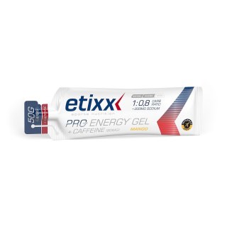 Żel energetyczny z kofeiną o smaku mango dobry skuteczny Etixx Pro Energy Gel Double Carb Caffeine Mango 1:0,8 Carb Ratio 60ml