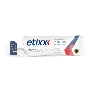 Żel energetyczny brzoskwiniowy skuteczny efektywny dobry Etixx Pro Energy Gel Double Carb Peach 1:0,8 Carb Ratio 60ml