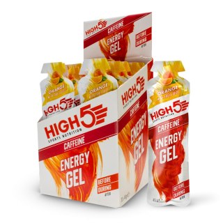Żel energetyczny z kofeiną o smaku pomarańczowym smaczny skuteczny dobry High5 Energy Gel Caffeine Orange 40g