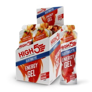 Żel energetyczny z elektrolitami o smaku tropikalnym skuteczny smaczny efektywny High5 Energy Gel Electrolyte Tropical 60g