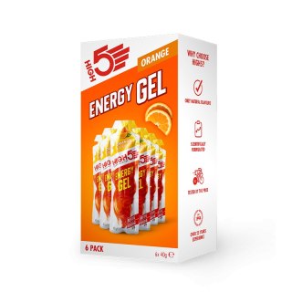 Żel energetyczny pomarańczowy zestaw 6 żeli energetyczny o smaku pomarańczowym High5 Energy Gel Orange x6 40g