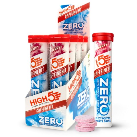High5 Zero Electrolyte Sports Drink Caffeine Hit Berry napój z elektrolitami i z kofeiną o smaku jagodowym 20 x 4 g