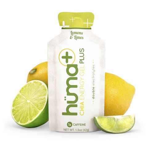 Żel energetyczny cytryna limonka z kofeiną naturalny zdrowy skuteczny bio Huma Gel Plus 42g