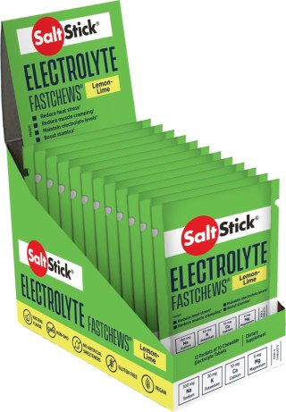 SaltStick Electrylote FastChews Lemon Lime saszetka 10 szt. pastylki do żucia z elektrolitami o smaku cytrynowo-limonkowym
