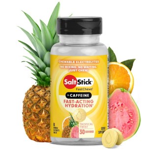 SaltStick Electrylote FastChews Tropical Twist + CAFFEINE butelka 60 szt.