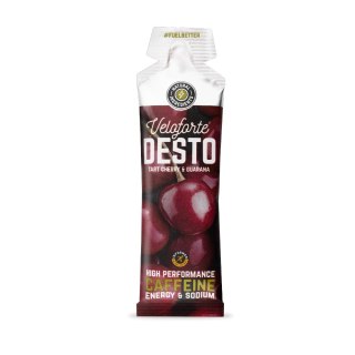Żel energetyczny z wiśnią guaraną i sodem 75mg kofeiny dobry skuteczny naturalny efektywny smaczny Veloforte Desto 33g